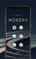 Fresh Navy Blue Lace Icon Pack Poster