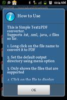 Text to PDF Converter Demo تصوير الشاشة 3