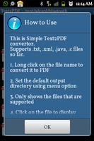 Text to PDF Converter Demo imagem de tela 3