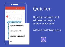 Translator & map finder with quick context menu Affiche