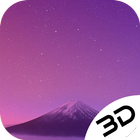 Purple Fujiyama Lake Depth Live Wallpaper icon