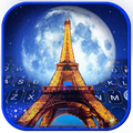 Thème de clavier Tour Eiffel pleine lune