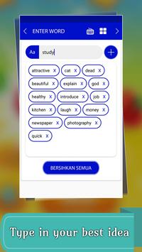 Word Art in Indonesian words,Indonesian Word Cloud screenshot 1