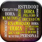 Word Cloud in Spanish Words and phrases आइकन