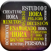 Word Cloud in Spanish Words and phrases icon