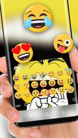 Yellow Funny Emoji Keyboard capture d'écran 1