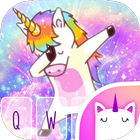 Funny Unicorn Galaxy Keyboard  icon
