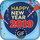 New Year GIF 2019 icon