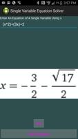 SingleVariable Equation Solver screenshot 1