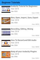 Video Audacity tutorials penulis hantaran