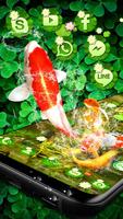 3D Koi Fish Theme Affiche