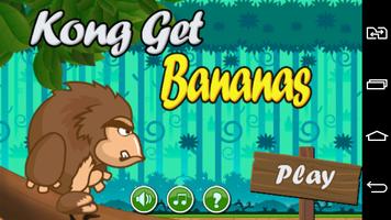 Kong Pega Bananas Cartaz