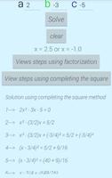 Solve Quadratic Equation with Steps Affiche
