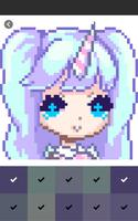 1 Schermata Kawaii  colore per numero, Kawaii arte pixel