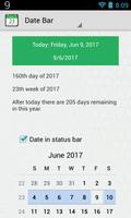 Data na barra de status постер