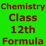 Chemistry 12 th CBSE Formulas icône