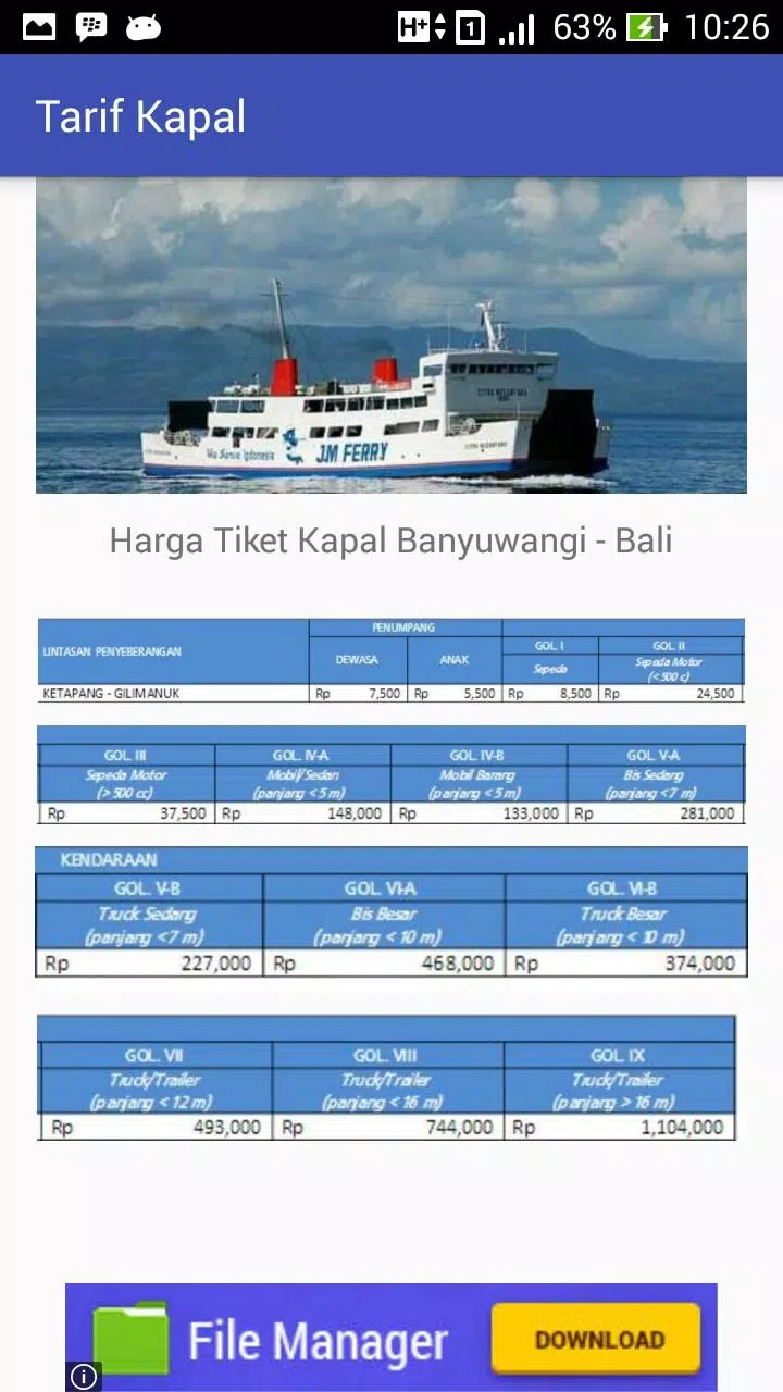 Ferry Banyuwangi - Bali Ticket APK for Android Download