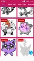 Color by Number Pokemon Pixel Art 2 Affiche