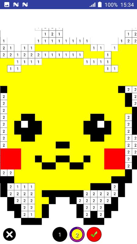 Pixel Art Color By Number Free Online Game - bmp-pudding