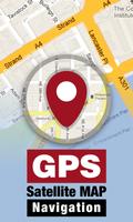 CARTE satellite GPS Navigation Affiche