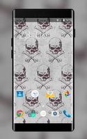 Skull Wallpaper & Theme for Karbonn A15+ poster