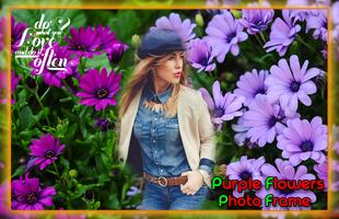 Purple Flower Photo Frames Plakat