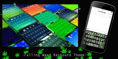 Falling Weed Keyboard Theme Affiche