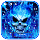 Blue Fire Flaming Skull Keyboard APK