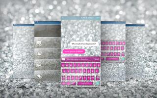 Glitter theme kika keyboard Affiche