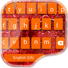 Red raindrops kika keyboard icono
