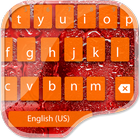 Red raindrops kika keyboard आइकन