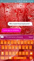Red raindrops kika keyboard स्क्रीनशॉट 1