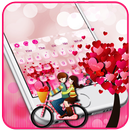 Couple Pink Bicycle Keyboard APK