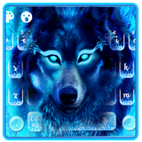 Neon Wolf Keyboard Theme Zeichen