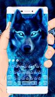 Neon Wolf Keyboard Theme poster