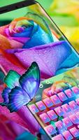 Colorful Rose Keyboard Plakat