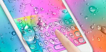 Colorful Water Drops Keyboard