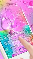 Colorful Water Drops Keyboard Affiche