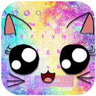 Galaxy Kitty Big Eyes Keyboard Theme icône