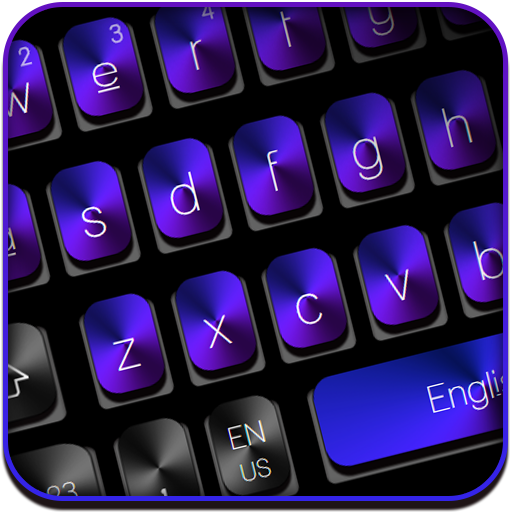 Cool Black Violet Keyboard