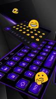 Cool Black Purple Keyboard poster