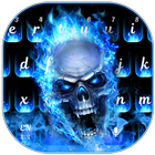 Blue Flame Skeleton Keyboard ícone
