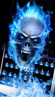 Blue Flame Skeleton Keyboard imagem de tela 2