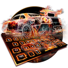Kühle Feuer-Auto-Tastatur Zeichen