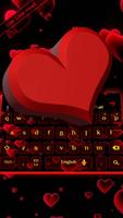 1 Schermata 3D Cool Love Heart Keyboard Theme