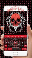 Cool Skull Keyboard Theme captura de pantalla 1