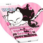 Pink Cat Kitty Zeichen
