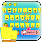 Yellow Cartoon Keyboard Theme icône