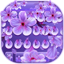 Cherry Blossoms Purple Keybaord APK