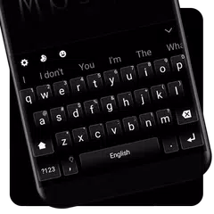 Classic Business Black White Keyboard Theme APK Herunterladen